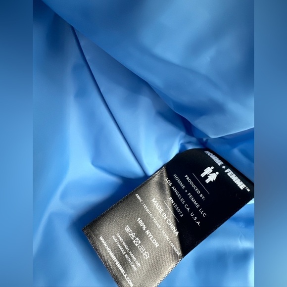 HOMME FEMME DOODLE PUFFER SHIRT IN BLUE $200 Size Large Men’s Sold Out - Picture 4 of 5